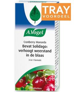 A. VOGEL CRANBERRY MONARDA BEVAT SOLIDAGO: VERHOOGT WEERSTAND IN BLAAS TABLETTEN TRAY 40 X 30 STUKS