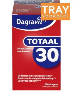 DAGRAVIT TOTAAL 30 DRAGEES VOEDINGSSUPPLEMENT TRAY 64 X 200 STUKS