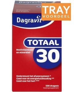 DAGRAVIT TOTAAL 30 DRAGEES VOEDINGSSUPPLEMENT TRAY 12 X 500 STUKS