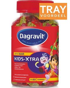 DAGRAVIT 3-5 JAAR KIDS-XTRA MULTIVITAMINEN GUMMIES TRAY 24 X 60 STUKS