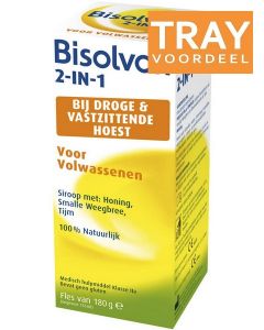 BISOLVON 2-IN-1 VOOR VOLWASSENEN HOESTDRANK TRAY 12 X 133 ML