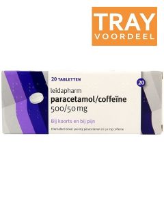 LEIDAPHARM PARACETAMOL/COFFEINE 500/50 MG TABLETTEN TRAY 10 X 20 STUKS