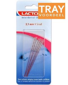 LACTONA INTERDENTAL CLEANERS 3,1 MM X SMALL TANDENRAGERS TRAY 288 X 8 STUKS