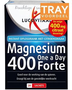 LUCOVITAAL MAGNESIUM 400 FORTE SACHETS TRAY 28 X 20 STUKS