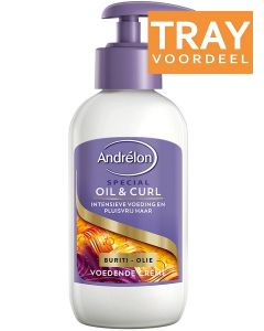 ANDRELON OIL & CURL VOEDENDE HAARCREME TRAY 6 X 200 ML