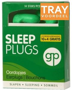 GP SLEEP PLUGS OORDOPJES SLAPEN TRAY 6 X 14 STUKS