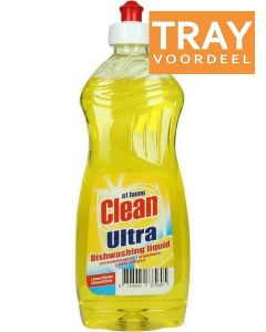 AT HOME CLEAN ULTRA LEMON AFWASMIDDEL TRAY 12 X 500 ML