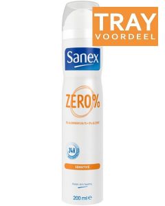 SANEX ZERO% SENSITIVE DEO SPRAY TRAY 6 X 200 ML