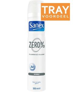 SANEX ZERO% INVISIBLE DEO SPRAY TRAY 6 X 200 ML