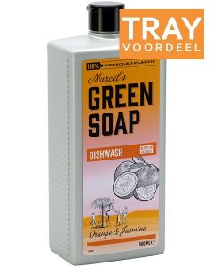 MARCEL'S GREEN SOAP ORANGE & JASMINE AFWASMIDDEL TRAY 6 X 500 ML