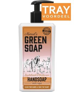 MARCEL'S GREEN SOAP SANDELWOOD & CARDAMOM HAND SOAP HANDZEEP TRAY 6 X 500 ML