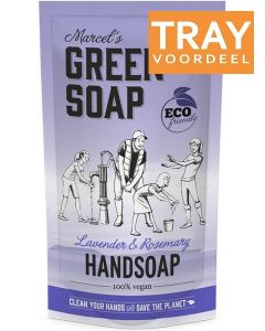 MARCEL'S GREEN SOAP LAVENDER & ROSEMARY HANDZEEP (NAVULLING) TRAY 6 X 500 ML