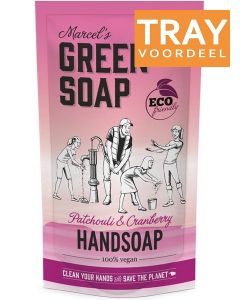 MARCEL'S GREEN SOAP PATCHOULI & CRANBERRY HANDZEEP (NAVULLING) TRAY 6 X 500 ML