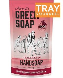 MARCEL'S GREEN SOAP ARGAN & OUDH HANDZEEP (NAVULLING) TRAY 6 X 500 ML