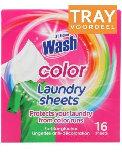 AT HOME WASH COLOR LAUNDRY SHEETS TRAY 24 X 16 STUKS