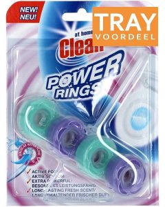 AT HOME CLEAN PURE LAVENDER POWER RINGS TOILETBLOK TRAY 12 X 40 GRAM