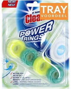 AT HOME CLEAN FRESH CITRUS POWER RINGS TOILETBLOK TRAY 12 X 40 GRAM