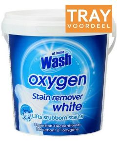 AT HOME WASH OXYGEN WHITE STAIN REMOVER VLEKVERWIJDERAAR TRAY 6 X 1000 GRAM