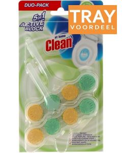 AT HOME CLEAN CITRUS POWER 5 IN 1 TOILETBLOK TRAY 24 X 2 STUKS