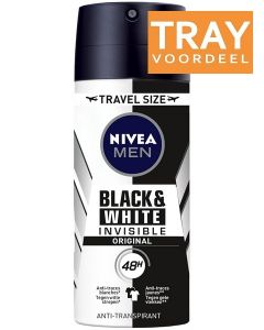 NIVEA MEN BLACK & WHITE INVISIBLE ORIGINAL DEO SPRAY TRAY 6 X 100 ML